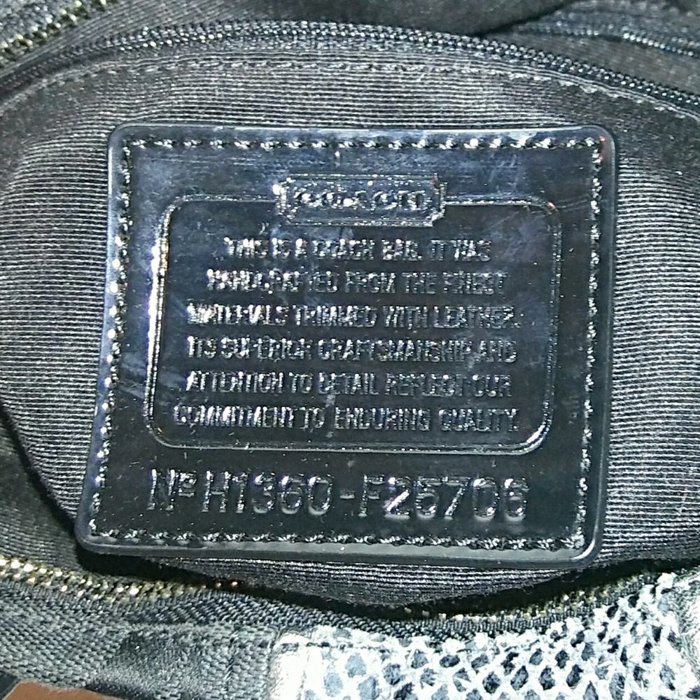 Coach Signature Stripe Python Tote - Picture 5 of 5